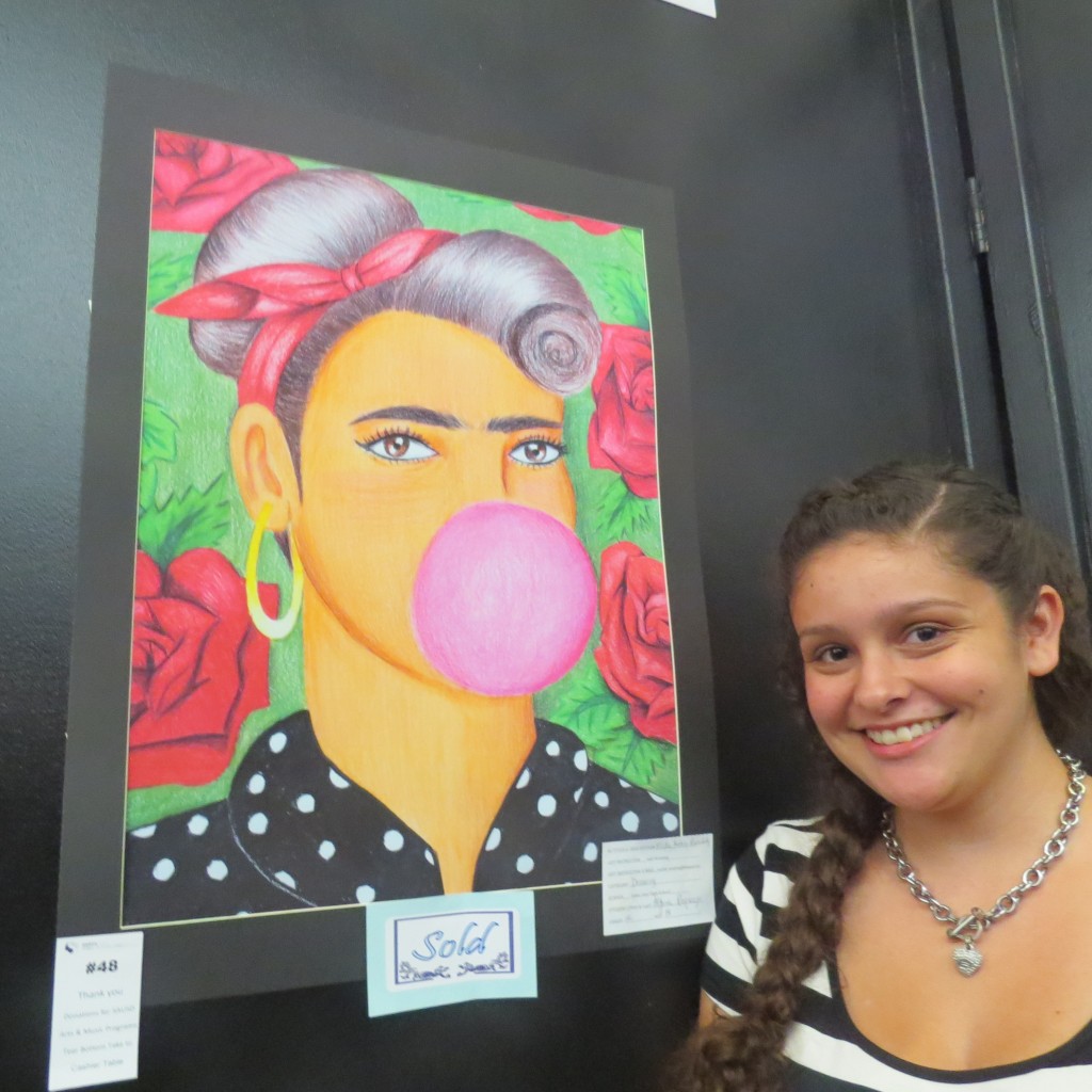 Artspiration 2014 Freda Kahlo bubble gum and artist